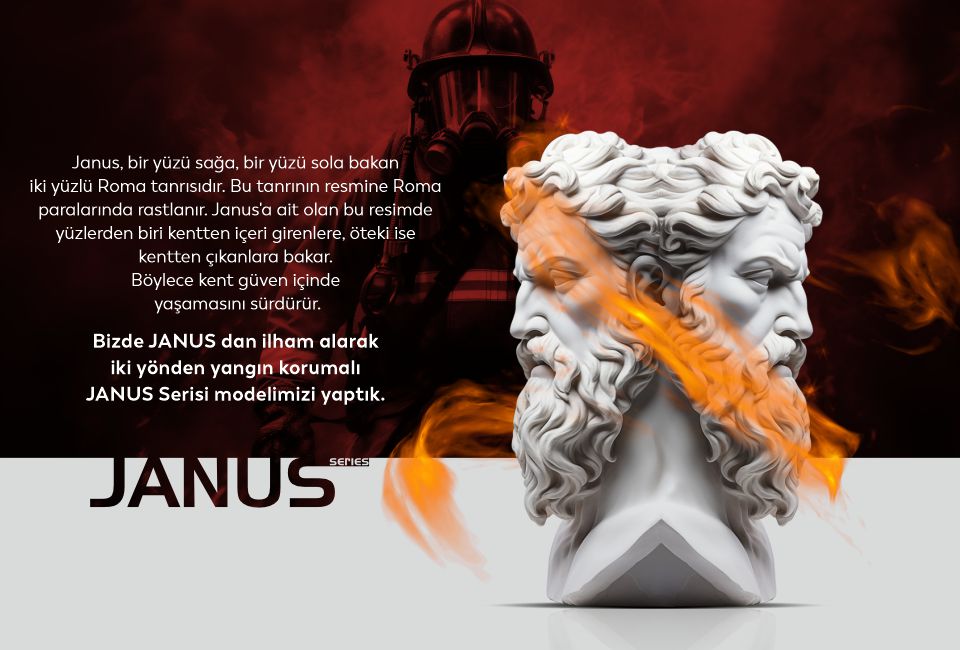 Yangına karşı çift taraflı koruma sağlayan Lexa Janus Modeli